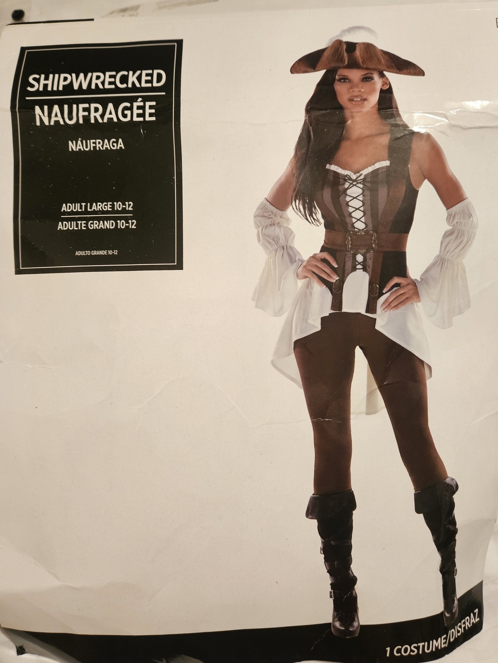 Pirate Costume for Ladies - Brown & White